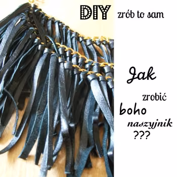 DIY  jak zrobić boho naszyjnik, naszyjnik z frędzlami