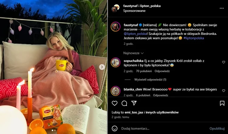 Zdjęcie Gwiazdy internetu na opakowaniach Lipton! Nowe herbaty już w Biedronce! #2