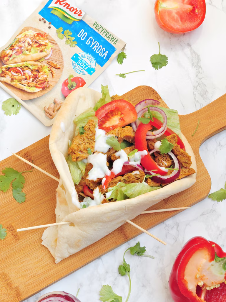 Wegański gyros w picie