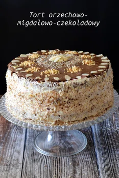 Tort orzechowo-migdałowo-czekoladowy