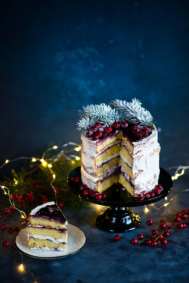 Torcik Bożonarodzeniowy w stylu naked cake