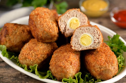 Kotlet mielony z niespodzianką! Przepis na "jajka po szkocku" w chrupiącej panierce to mój HIT