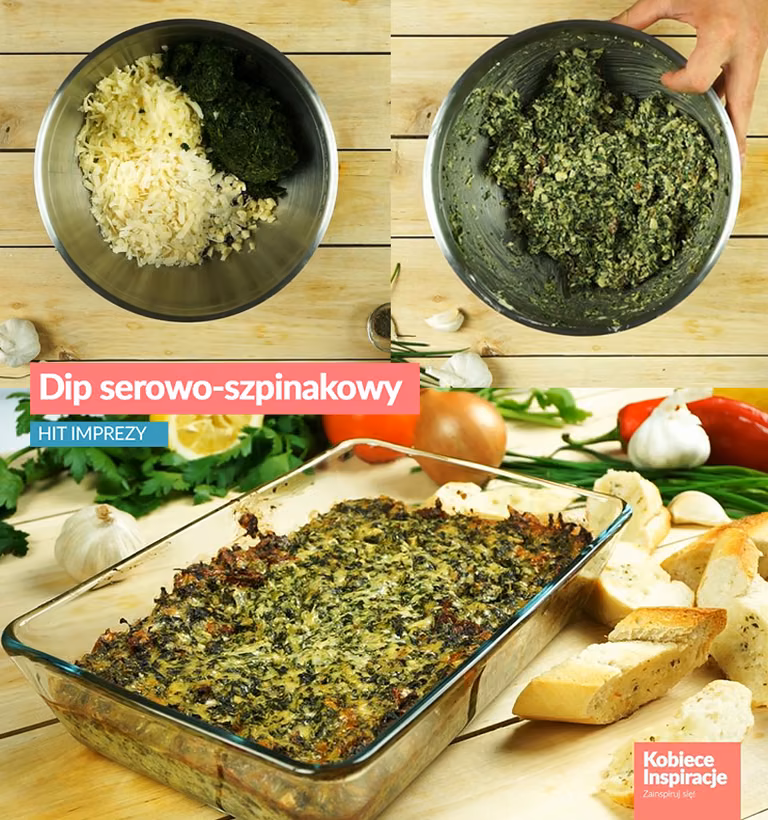 Dip serowo-szpinakowy - HIT IMPREZY
