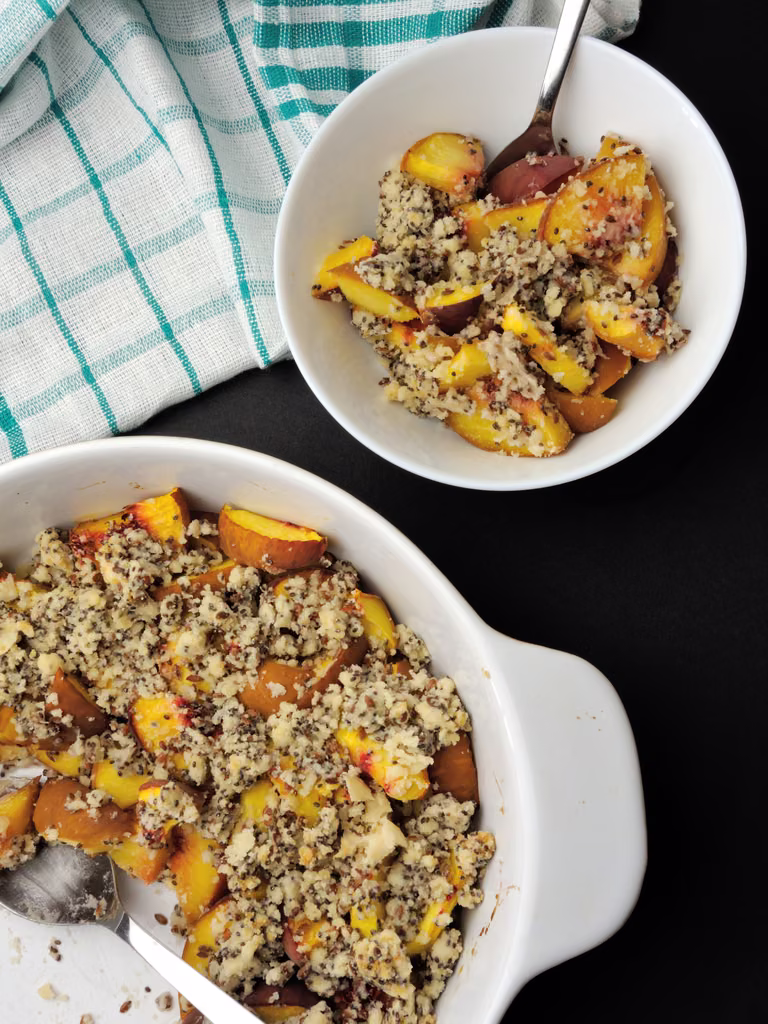Crumble z Brzoskwiniami