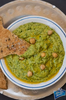 Hummus ze szpinakiem