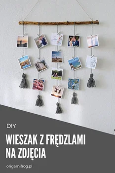 DIY Wieszak z frędzlami na zdjęcia