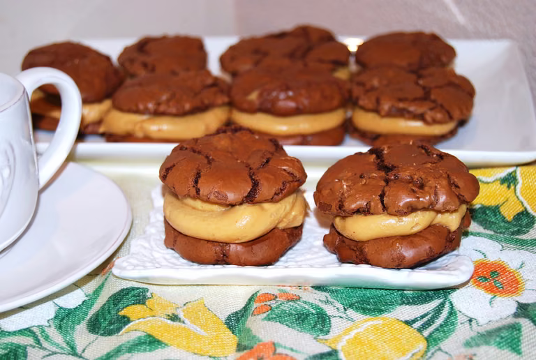 Ciastka brownie z masłem orzechowym
