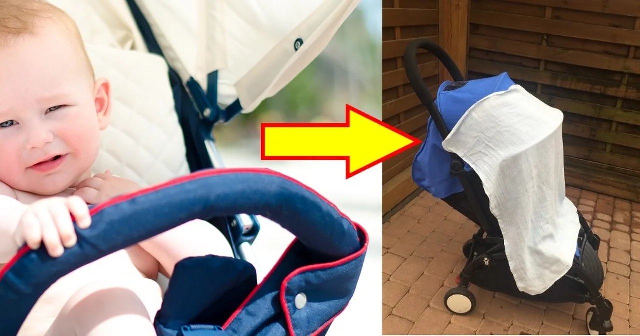 Nigdy nie zasłaniaj wózka z dzieckiem pieluchą! To bardzo niebezpieczne