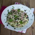 Szybki obiad- makaron z szynką i suszonymi pomidorami