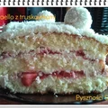 Tort Rafaello z truskawkami
