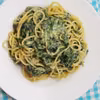 Spaghetti z ricottą i szpinakiem
