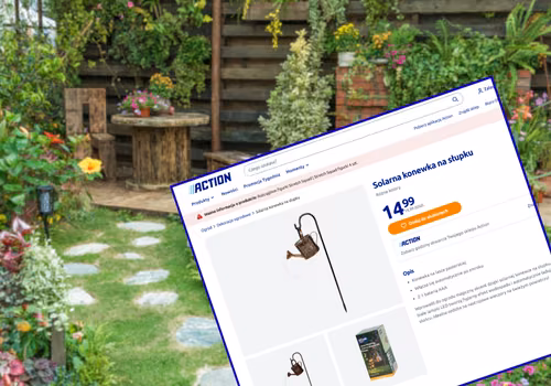 Ta solarna konewka z Action za 14 zł robi furorę w ogrodach! Efekt świetlnego wodospadu - bez kabli i prądu