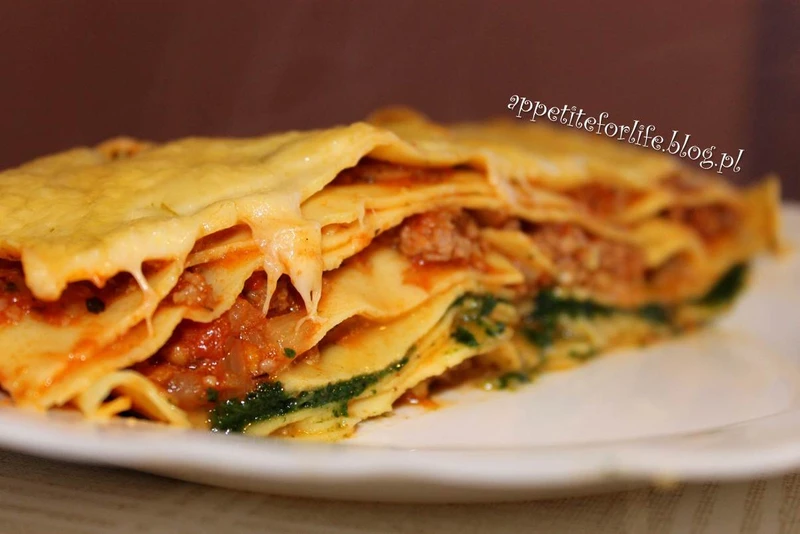 Lasagne z indykiem i szpinakiem