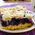 Kruche ciasto z borówkami i kokosem