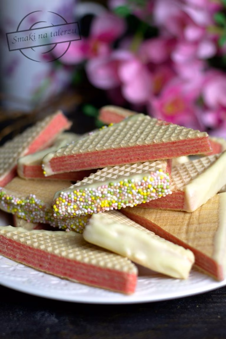 Wafle z galaretką
