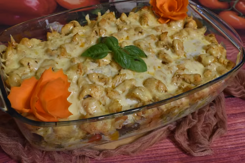 Lasagne z kurczakiem w sosie serowym
