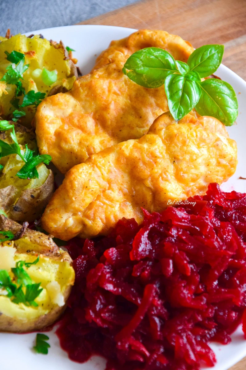 Pieczone kotleciki Szu Szu z miażdżonymi młodymi ziemniakami FIT