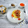 Śledzik z orzechami na marchewkowym puree