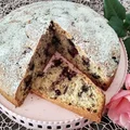 Ciasto straciatella z wanilią i borówkami