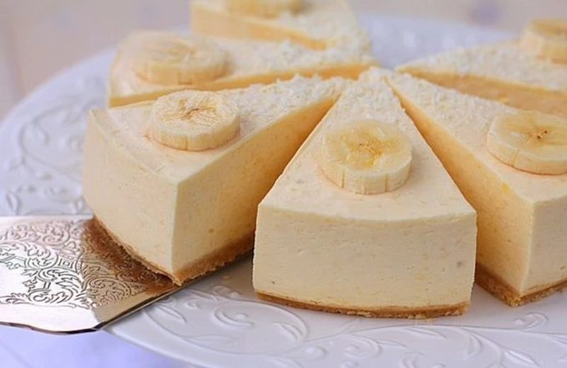 Bananowy sernik - BEZ PIECZENIA