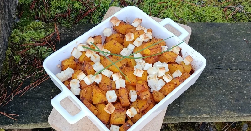 Dynia zapiekana z serem feta + film