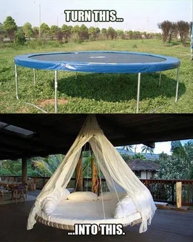 Drugie życie ogrodowej trampoliny