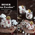 Deser z San Escobar czyli krem bananowo – rumowy z granatem i bezami