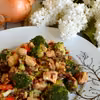 Risotto z czerwonym ryżem, indykiem i warzywami