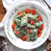Kluski szpinakowe z serem ricotta