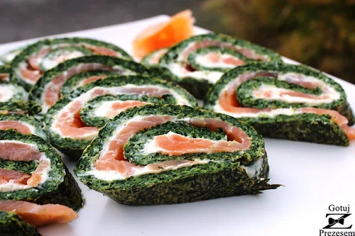 Rolada szpinakowa z łososiem! Hit imprezy!