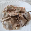 Bezglutenowe pierogi z kaszanką i kapustą kiszoną