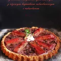 Tarta z kremem czekoladowym i rabarbarem