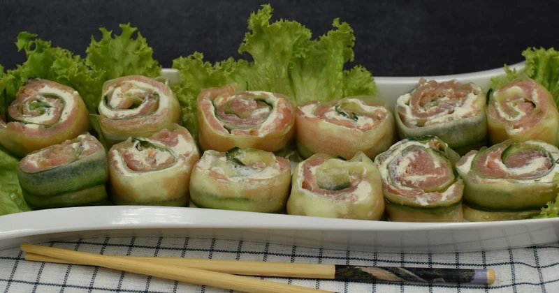 Sushi z Łososiem i ogórkiem