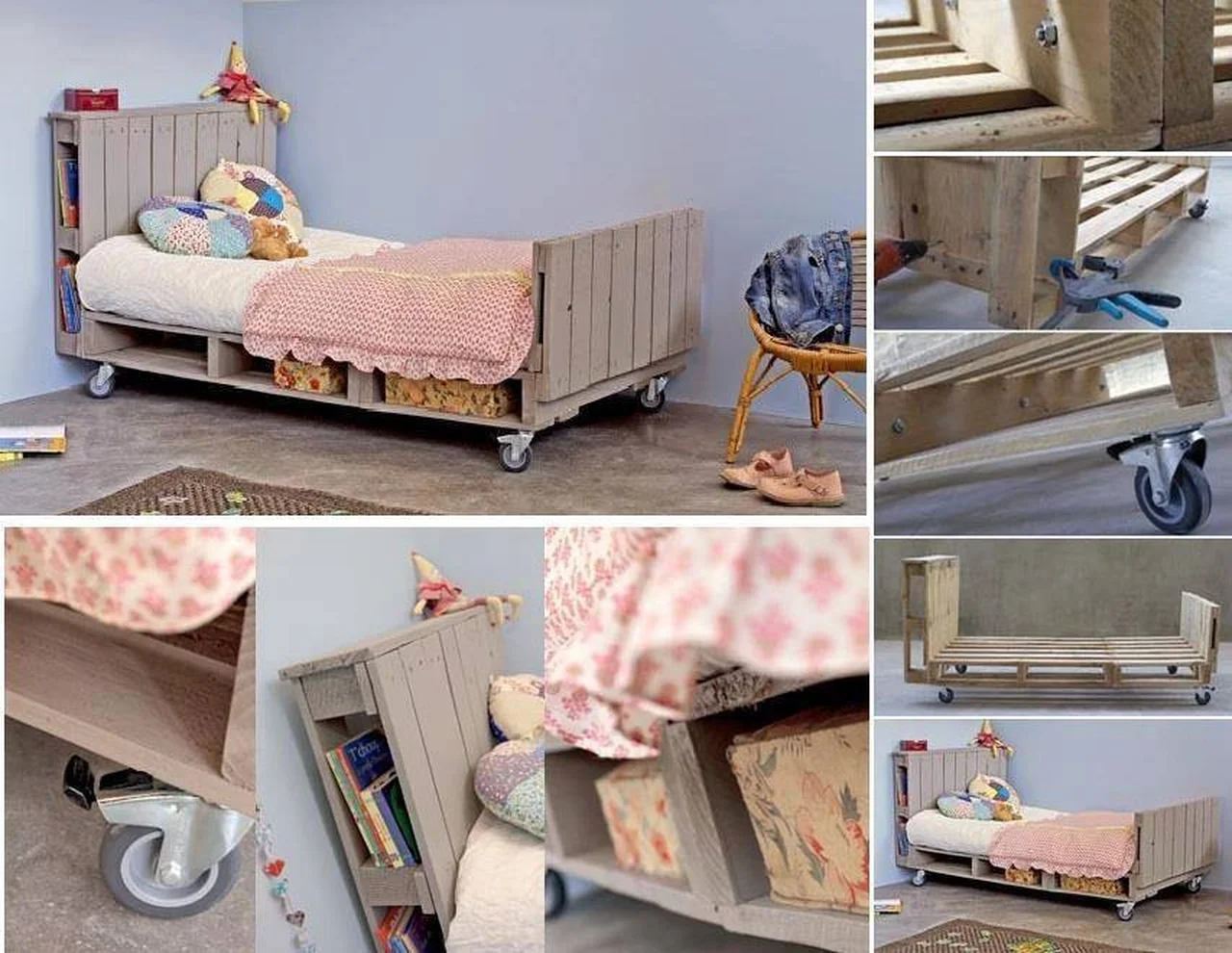 Mini łóżko z palet