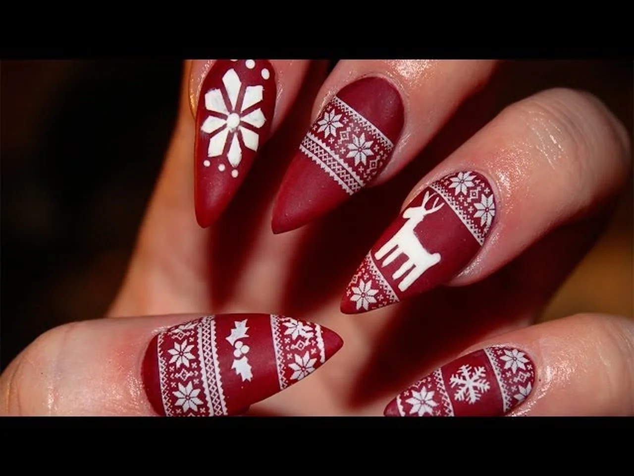 Przepiękne świąteczne paznokcie! 