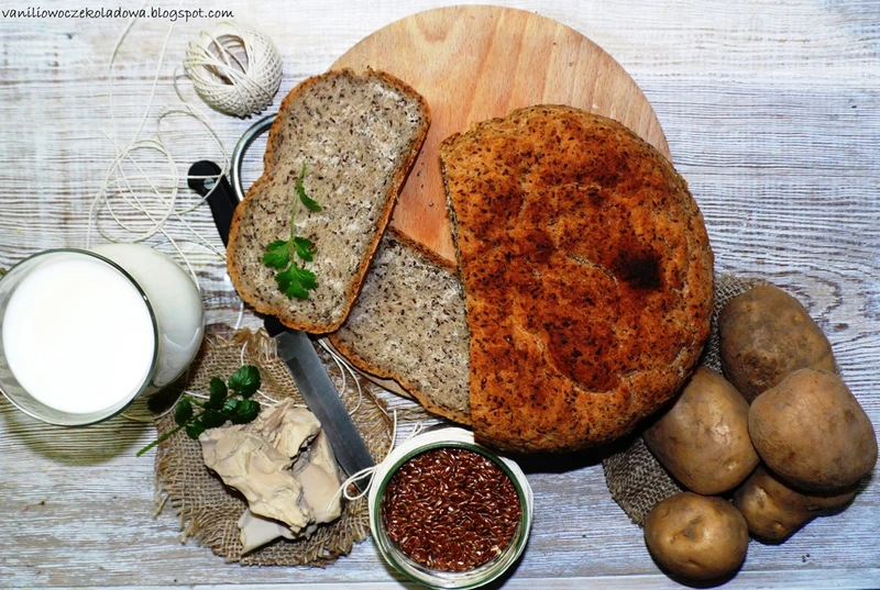 Łatwy bezglutenowy chleb ziemniaczany z nasionami babki jajowatej ( Vege & Gluten free)
