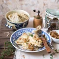 Pierogi z pęczakiem i grzybami