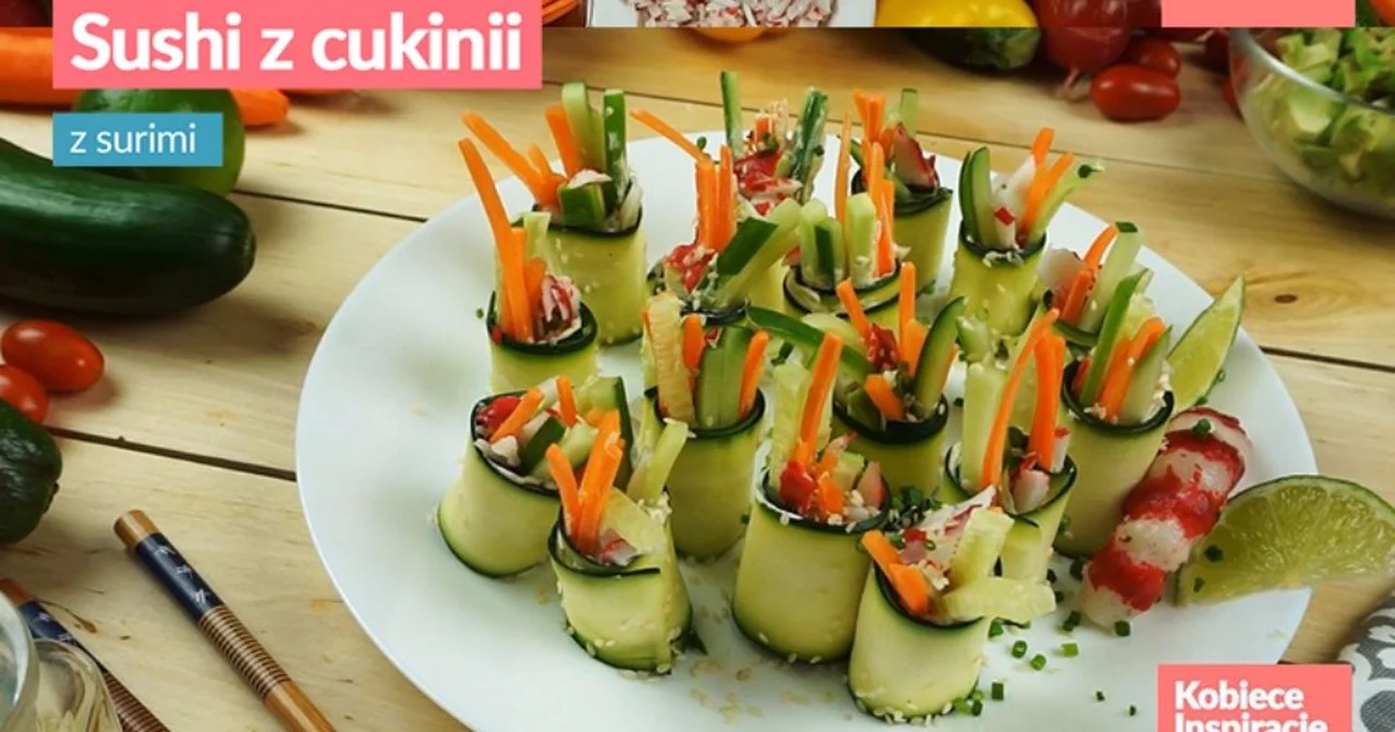 Sushi z cukinii z surimi - FIT PRZEKĄSKA