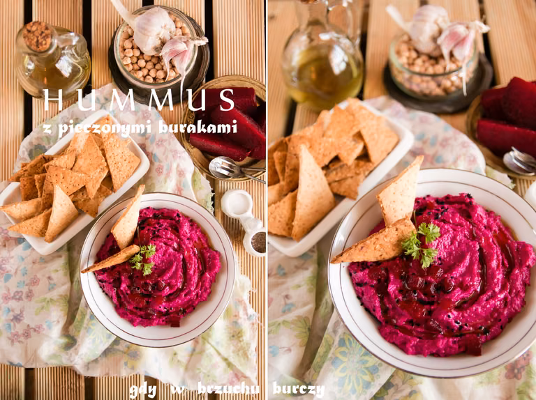Hummus z pieczonymi burakami
