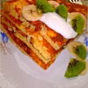 Owsiano ryżowy omlet z owocami