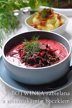 Botwinka z ziemniakami