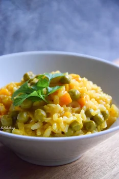 Jesienne risotto z dynią i groszkiem