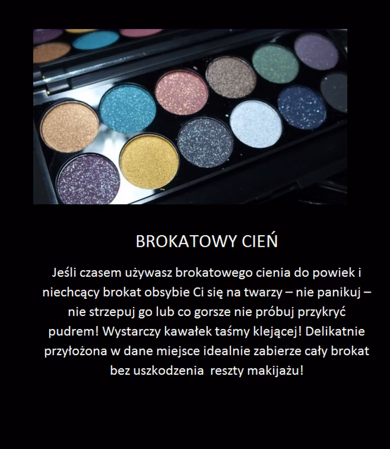 Trik na obsypany brokatowy cień do powiek