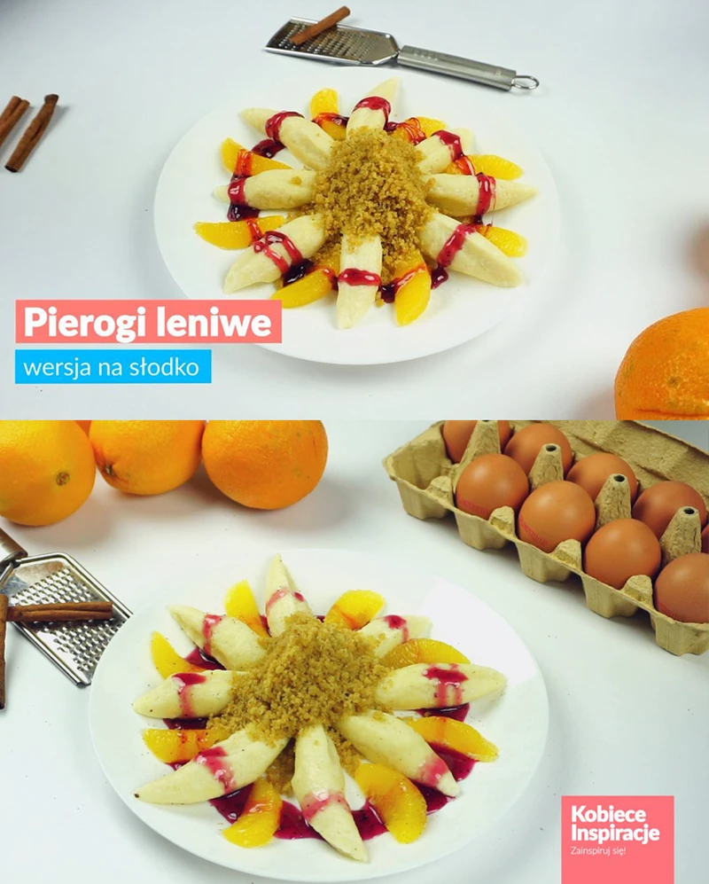 Pierogi leniwe - wersja na słodko