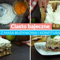 Ciasto bajeczne z masą budyniową i konfiturą