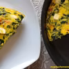 Frittata ze szpinakiem, łososiem i fetą - 358  kcal