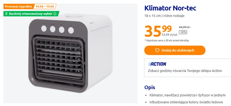 Zdjęcie Klimatyzator z usb za jedyne 36 zł w Action tylko przez kilka dni! Mini rozmiar, a wielka ulga w upały #1