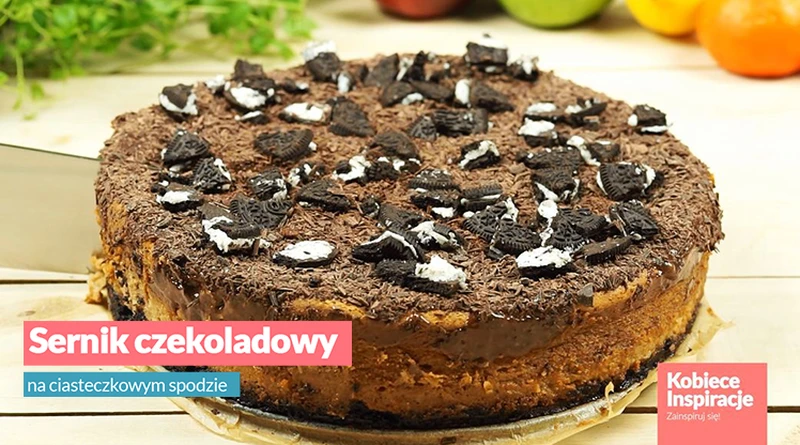 Czekoladowy sernik  Oreo na ciasteczkowym spodzie