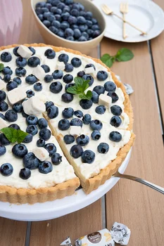 Tarta z kremem z białych Michałków
