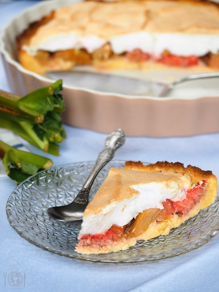 Keto ciasto z rabarbarem i bezą (Paleo, LowCarb)
